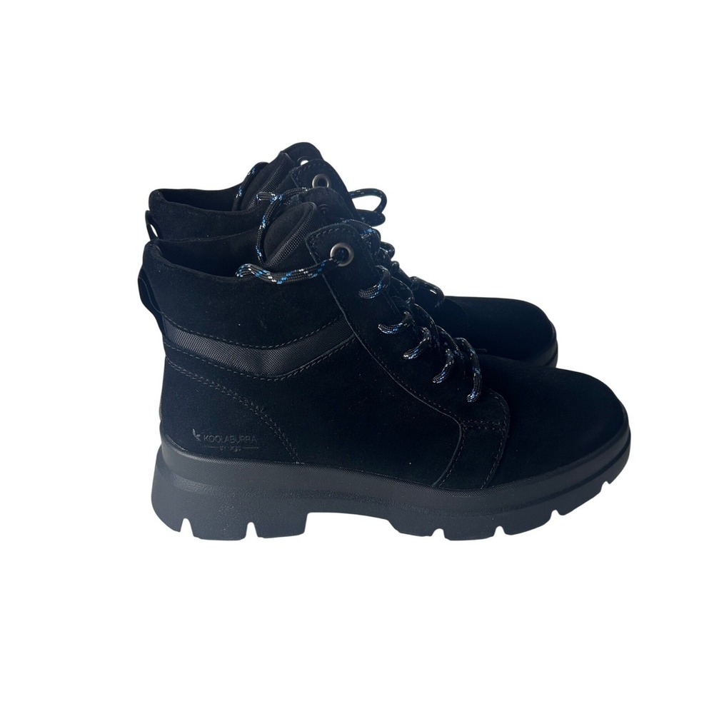 Koolaburra by‎ UGG Jozie Black Suede Faux Fur Lined Boots 1158490 Size 10 NEW